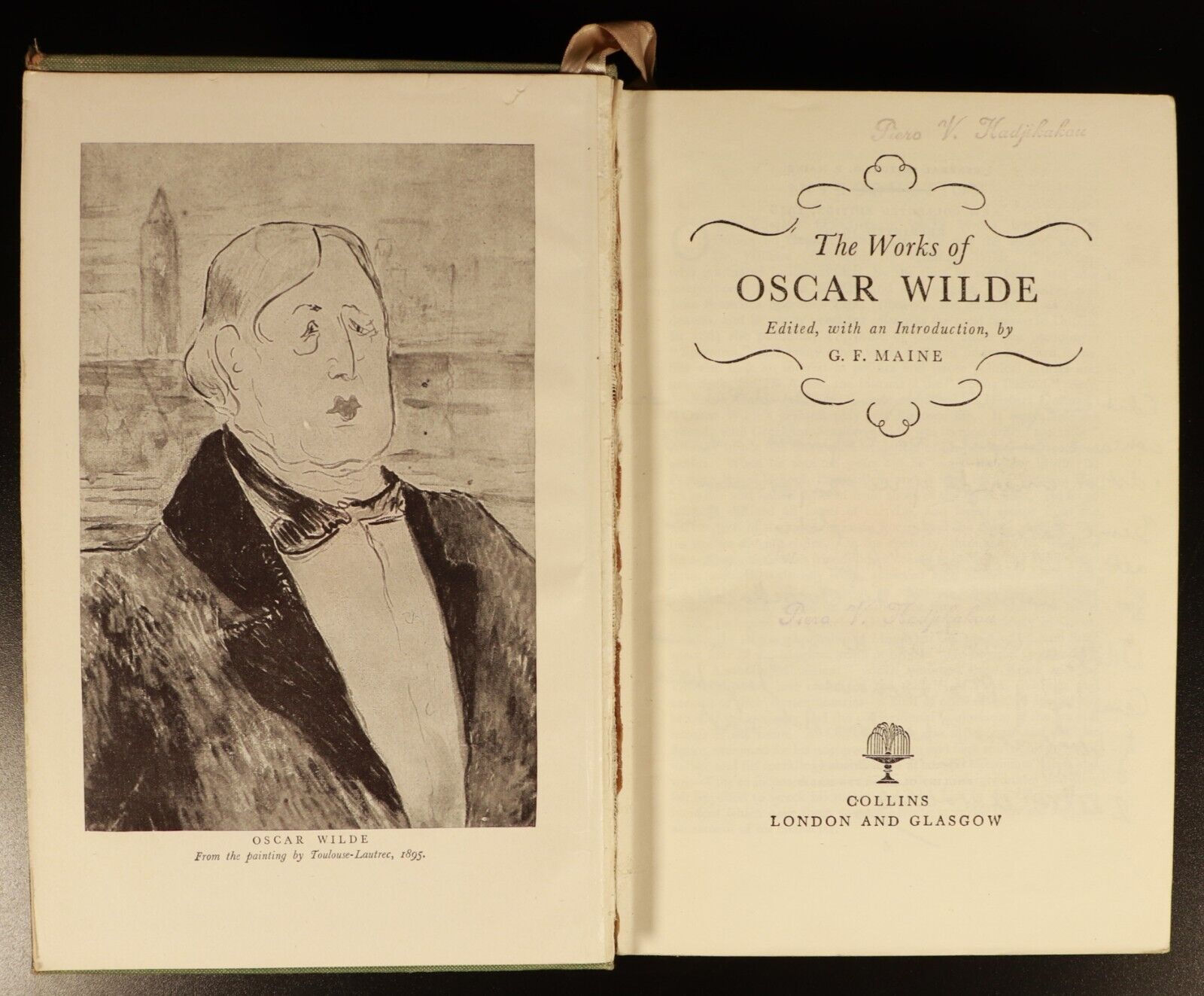 1961 The Works Of Oscar Wilde by G.F. Maine Vintage British Poetry Book