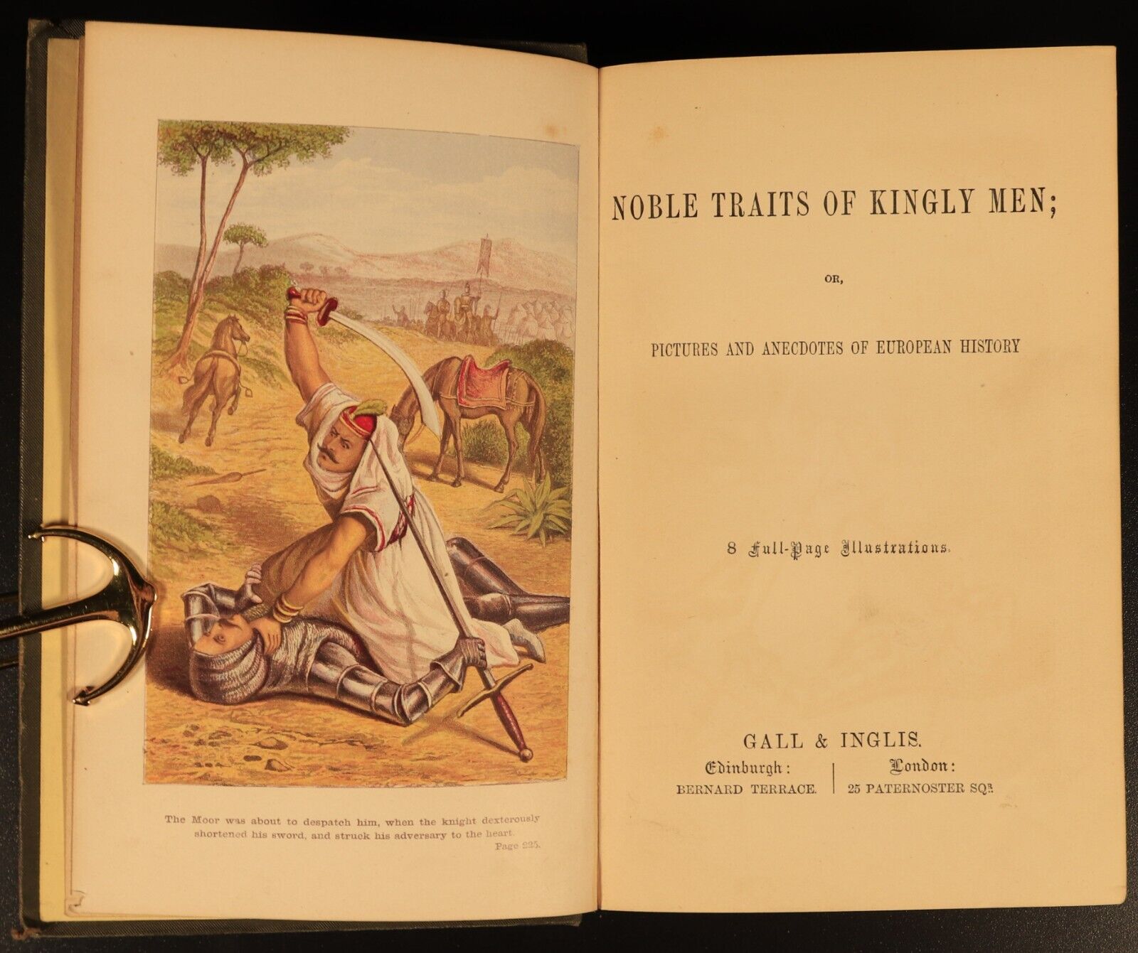 c1885 Noble Traits Of Kingly Men Illustrated Antiquarian British History Book