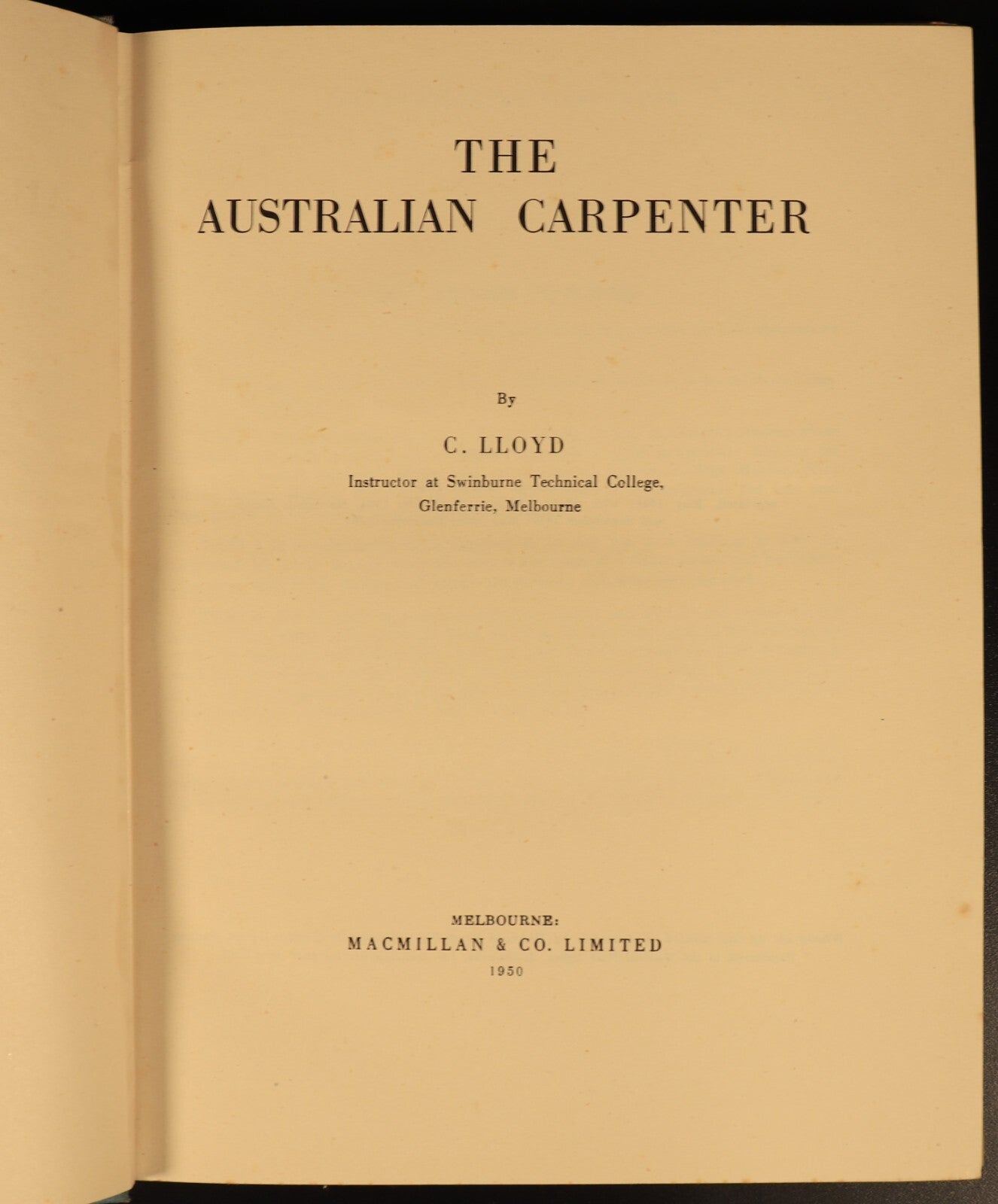 The Australian Carpenter 1950 Vintage Builder & Architecture Reference Book