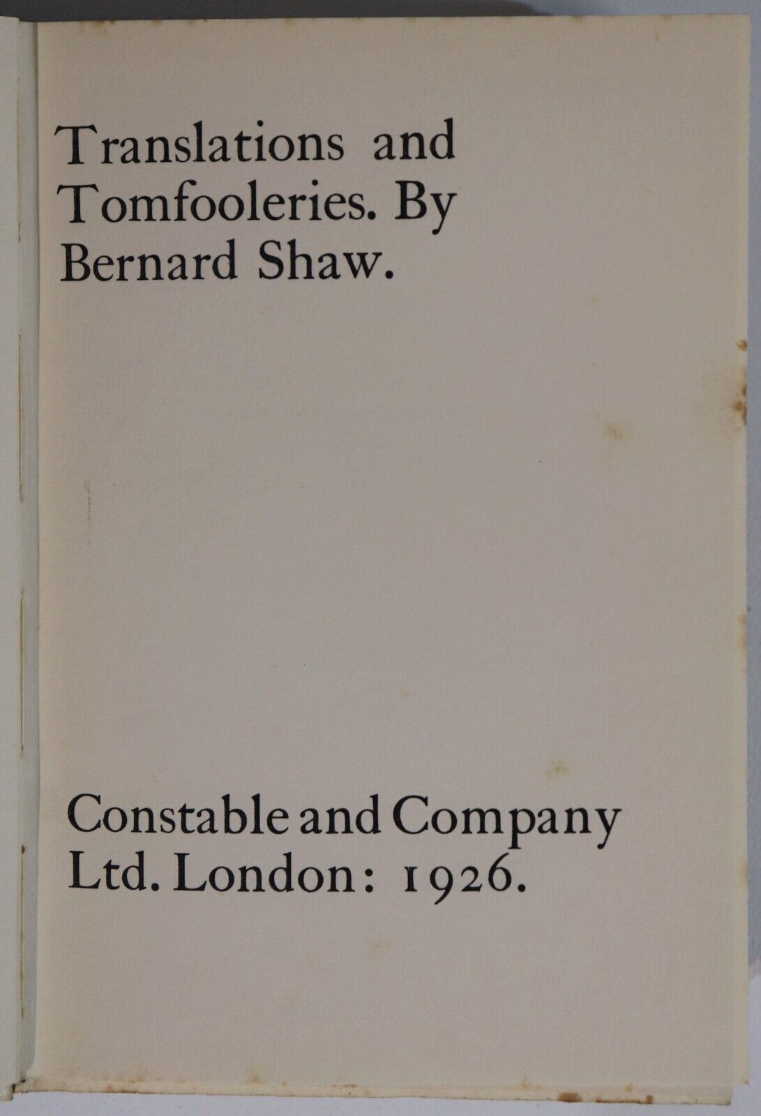 c1920 6vol Collected Works Of Bernard Shaw Literature Book Collection