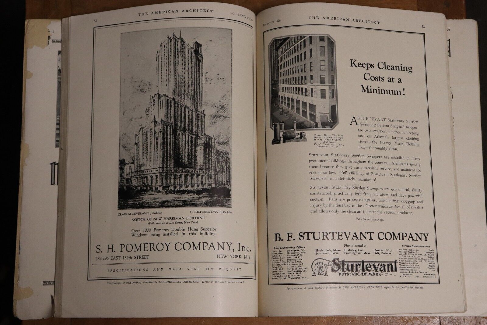 1926 The American Architect Magazine January No. 2489 Architecture Magazine