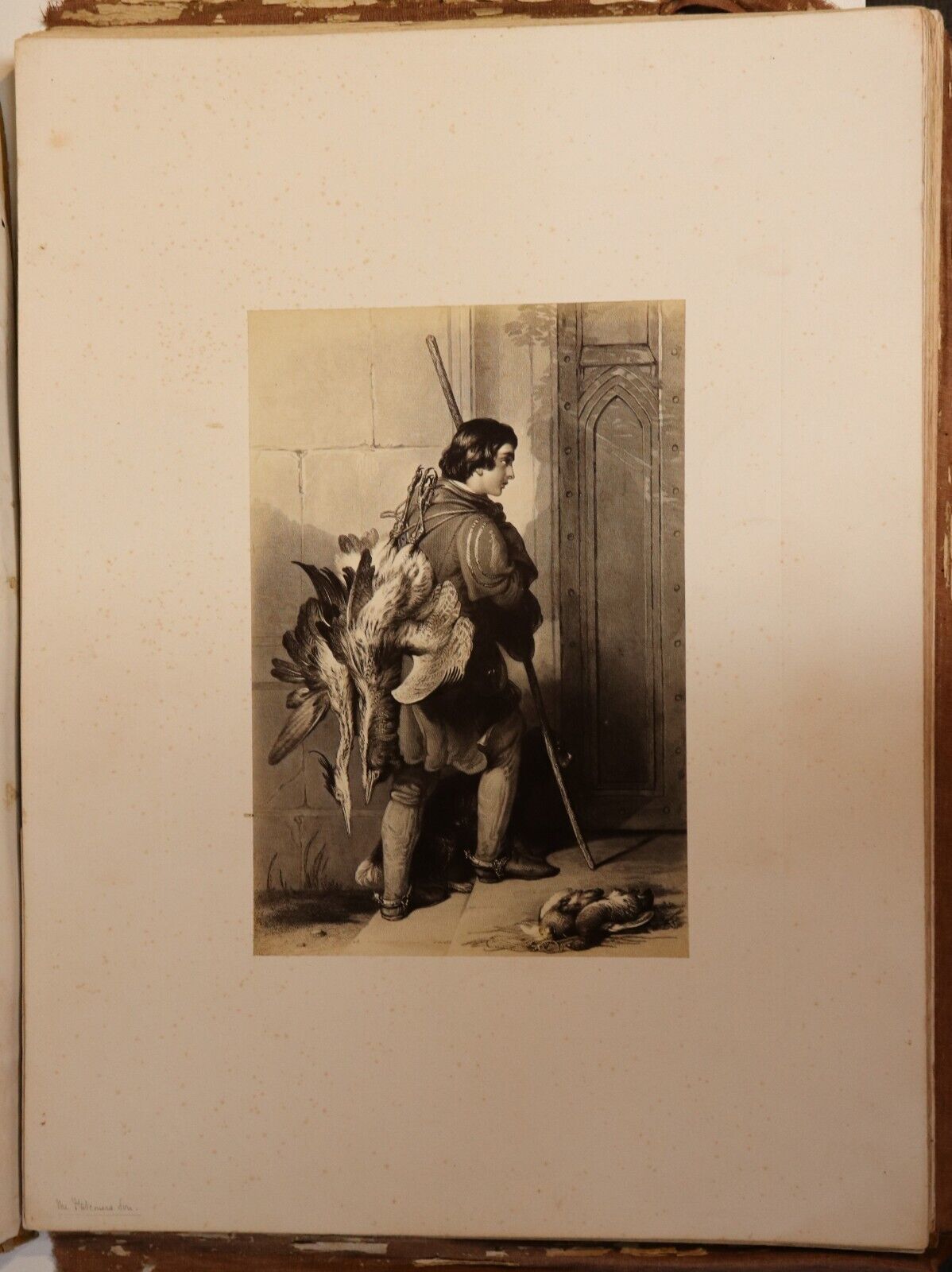 c1868 British Museum Photographs by Stephen Thompson Antique Art History Book