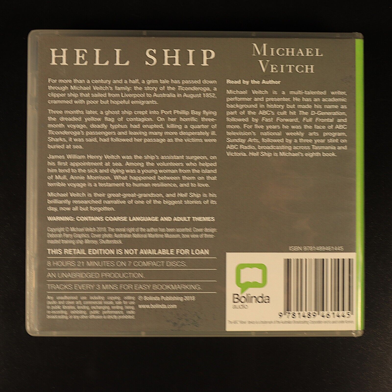Hell Ship by Michael Veitch Australian Maritime History Book Audio CD Bolinda - 0