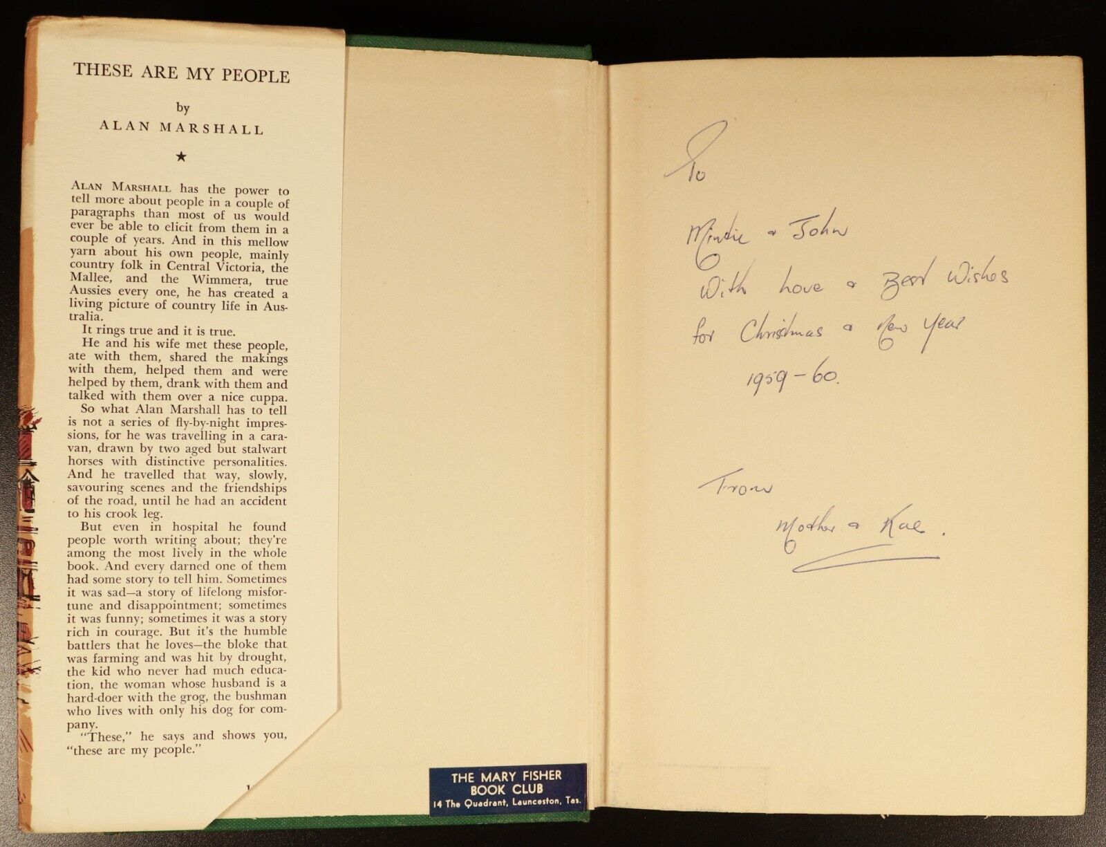 1957 These Are My People by Alan Marshall Vintage Australian History Book Mallee