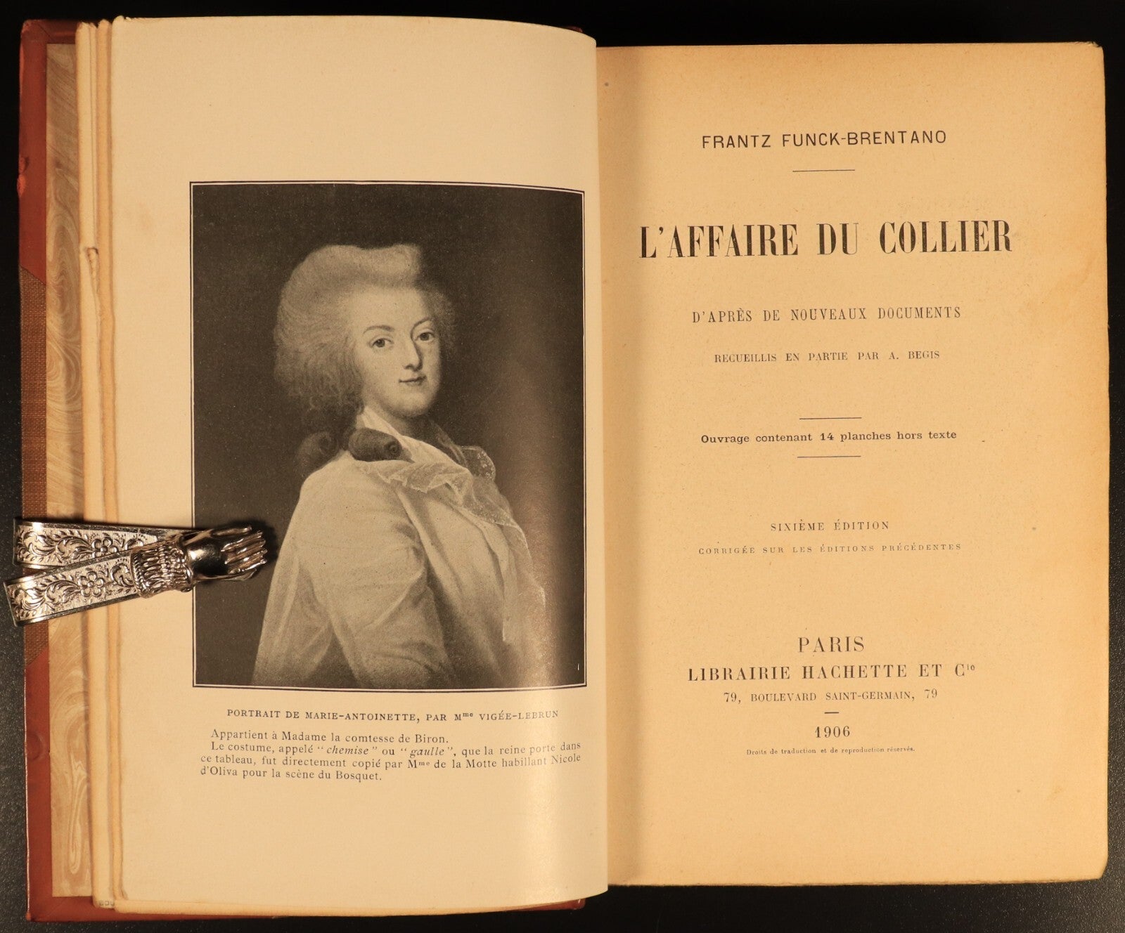 1906 L'Affaire Du Collier by F. Funcke-Brentano Antique French History Book