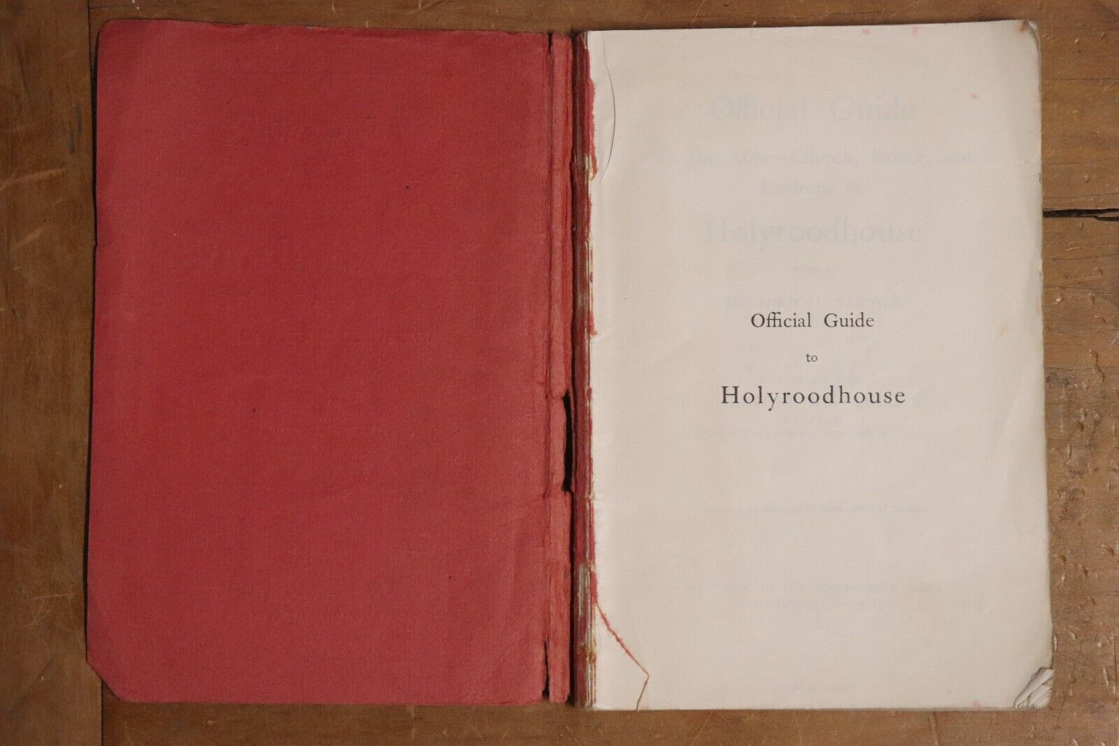 1908 Official Guide to the Abbey-Church of Holyroodhouse Antique Tour Guide