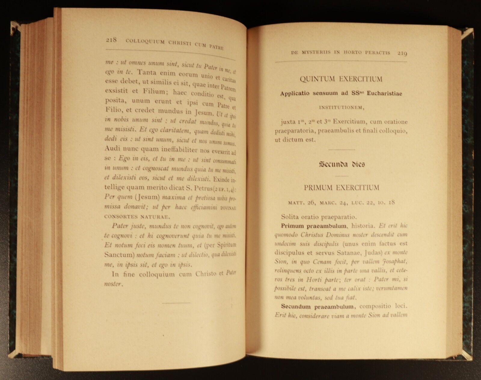 1892 Commentarii In Exercitia Spiritualia Latin Theology Book Leather Vol. 3
