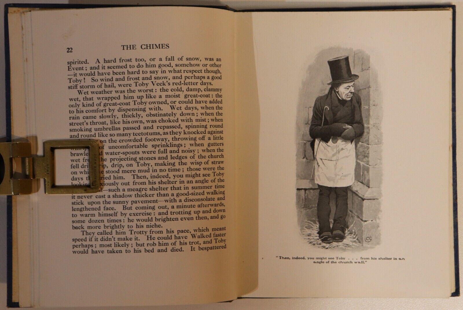 c1912 The Chimes by Charles Dickens Antique British Fiction Literature Book