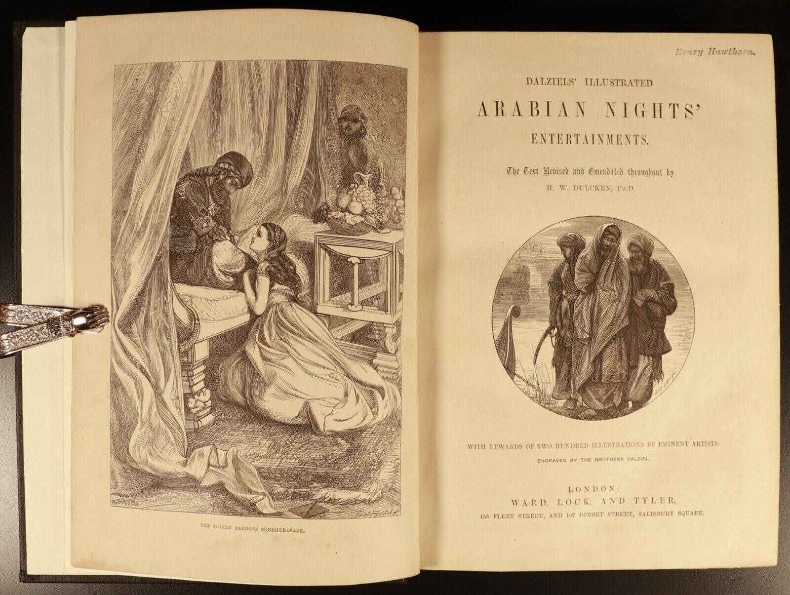 c1865 Dalziel's Arabian Nights' Entertainments Antique Historical Fiction Book