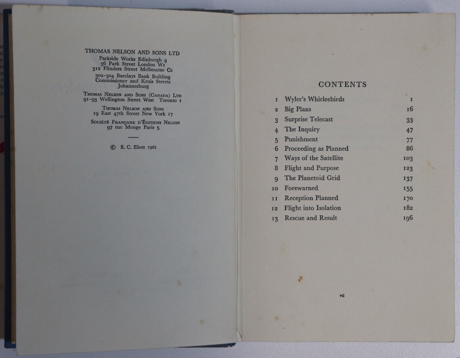 1961 Kemlo And The Space Invaders by EC Eliott Classic Science Fiction Book