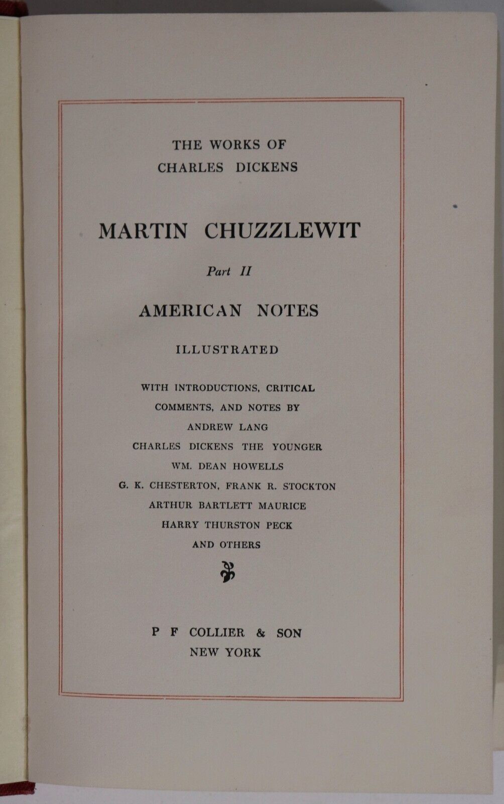 1911 2vol Martin Chuzzlewit by Charles Dickens Antique British Fiction Book Set