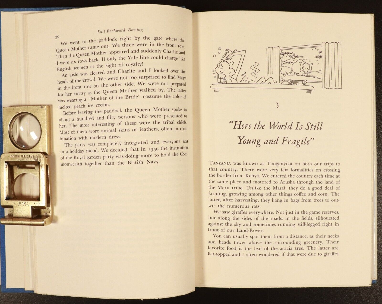 1970 Exit Backward Bowing by Oswald B. Lord Vintage Travel Exploration Book
