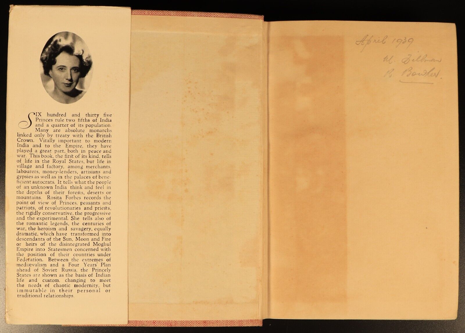 India Of The Princes by Rosita Forbes 1939 British India Antique History Book