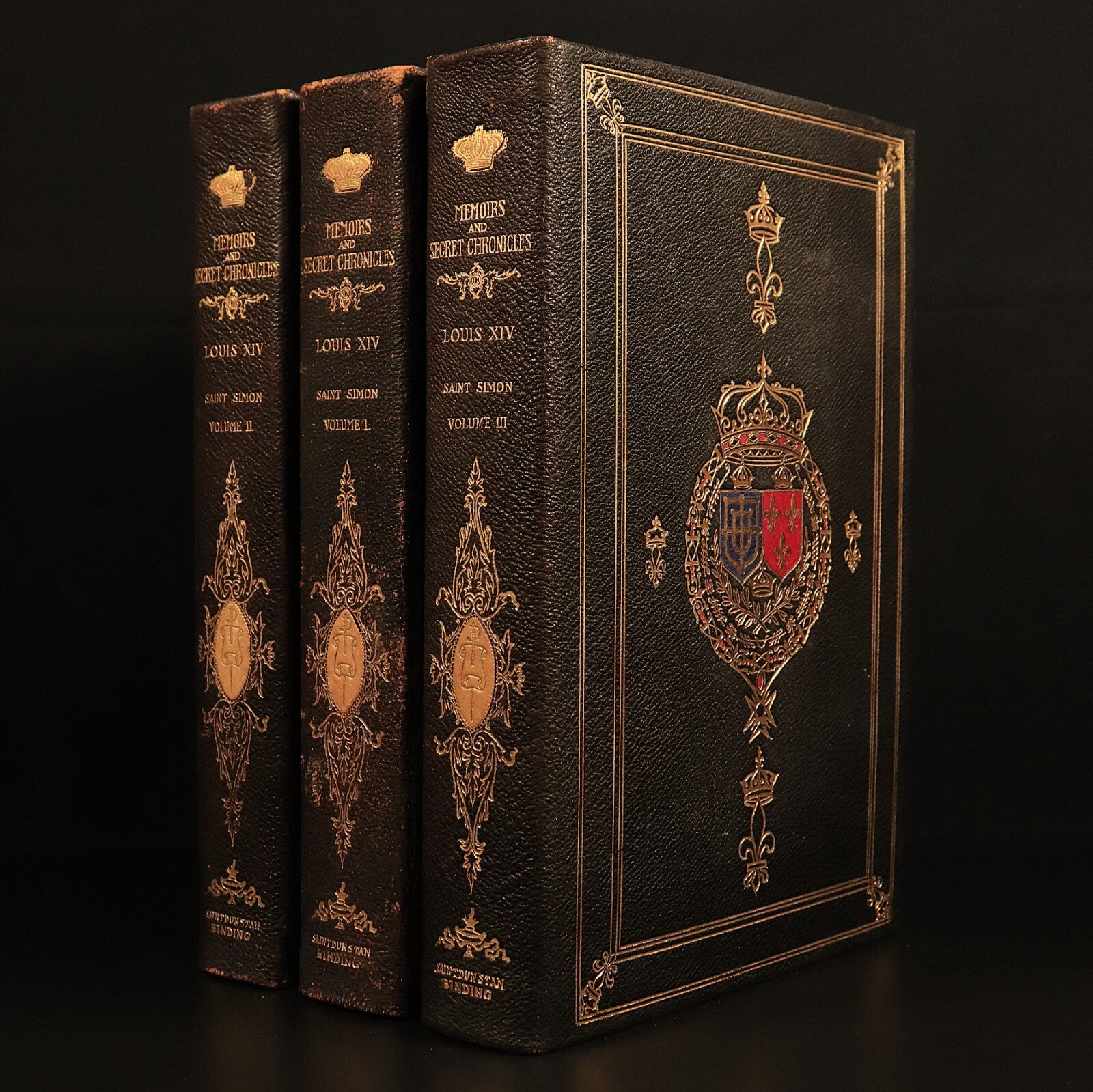 Memoirs Of Louis XIV & Regency 3vol Set 1901 Antique French Royal History Book