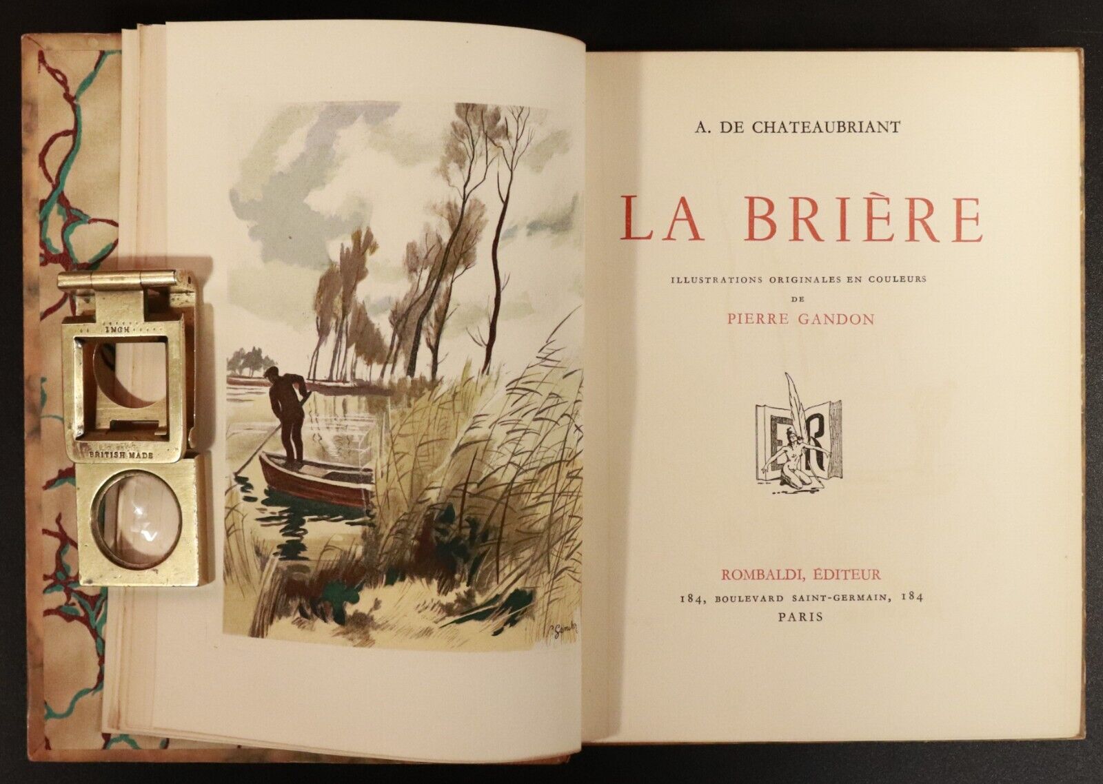 1941 La Briere by A. De Chateaubriant Ltd Ed. French Fiction Book Fine Binding